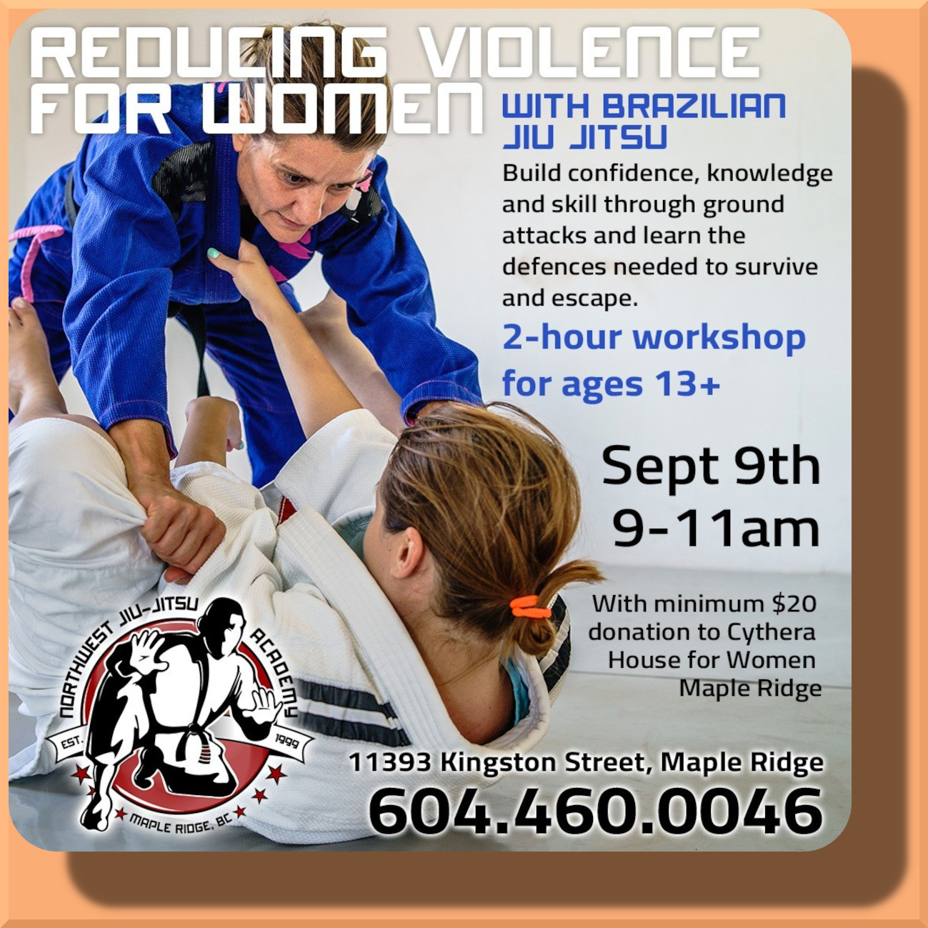 Brazilian Jiu-Jitsu: Women's Safety Workshop | September 9th
