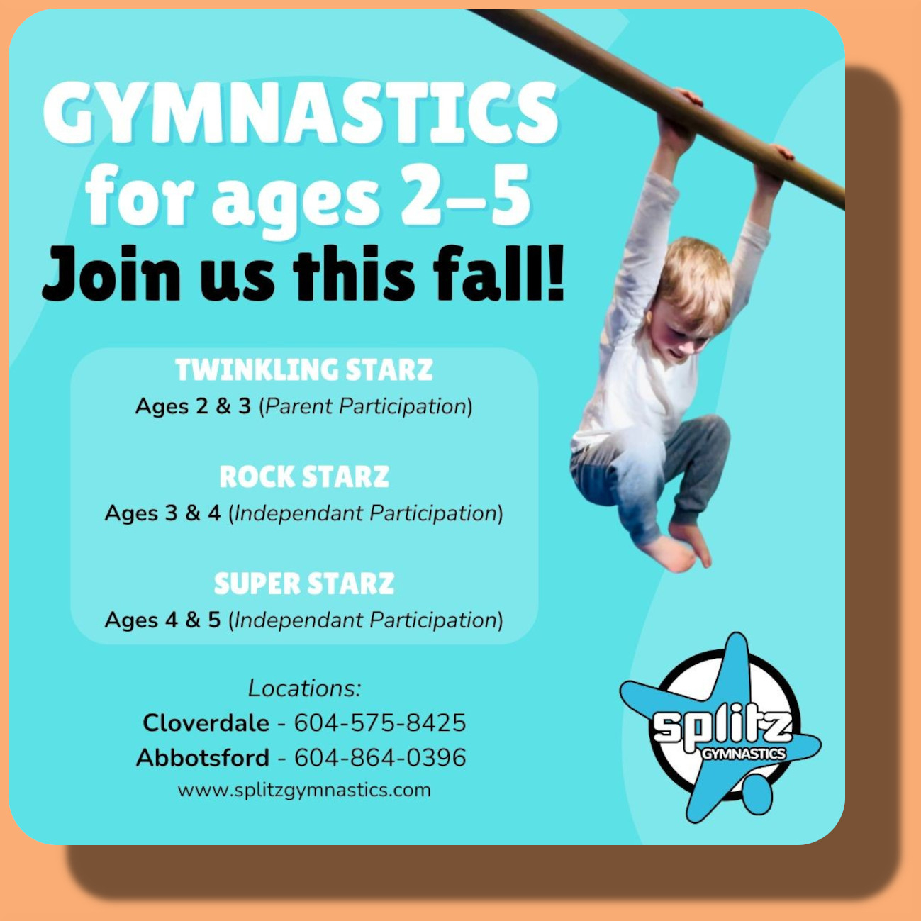 Tiny Starz Gymnastics: Join Us in Cloverdale & Abbotsford - Fall 2023