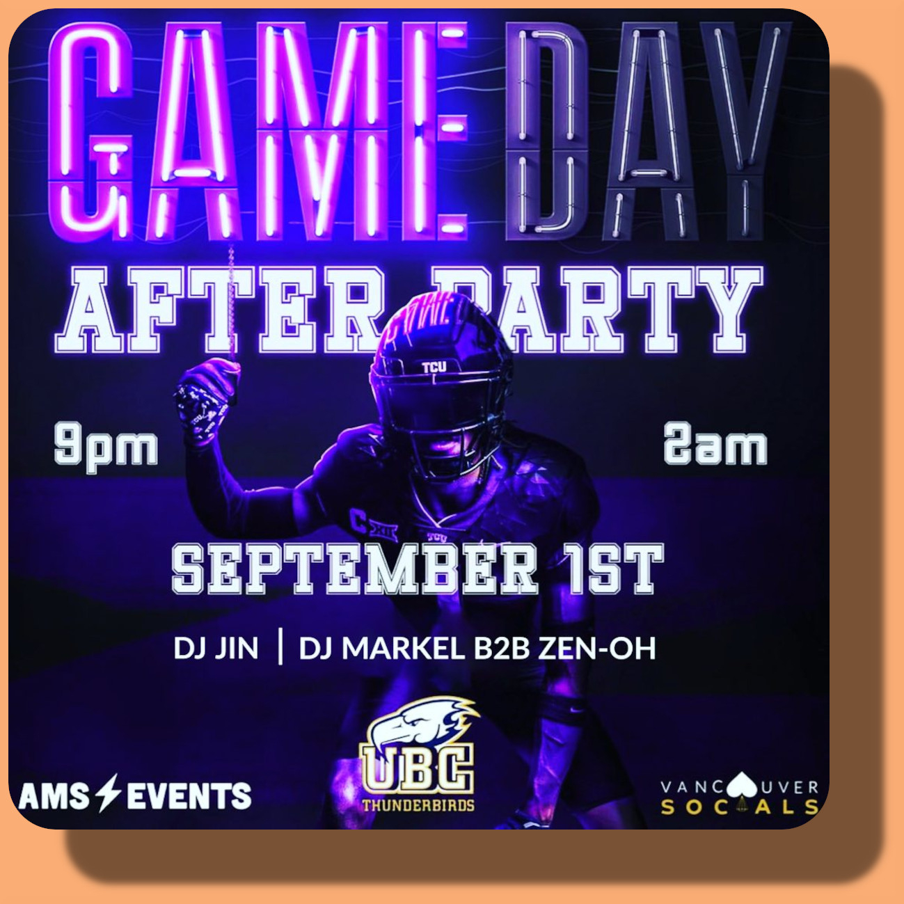 Ultimate Football Afterparty at The Pit UBC | September 1st