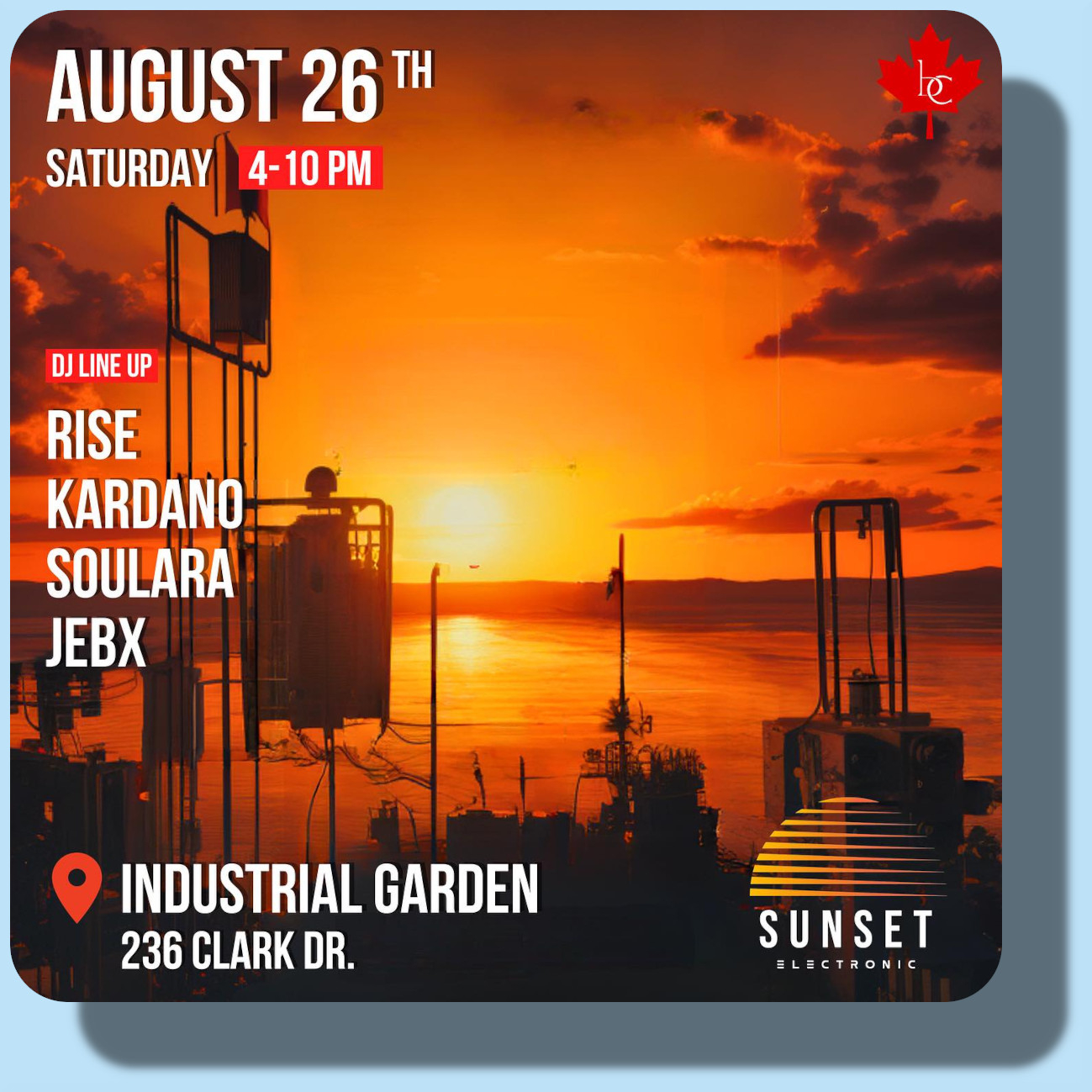 Urban Music Event at Industrial Garden, Vancouver | August 26