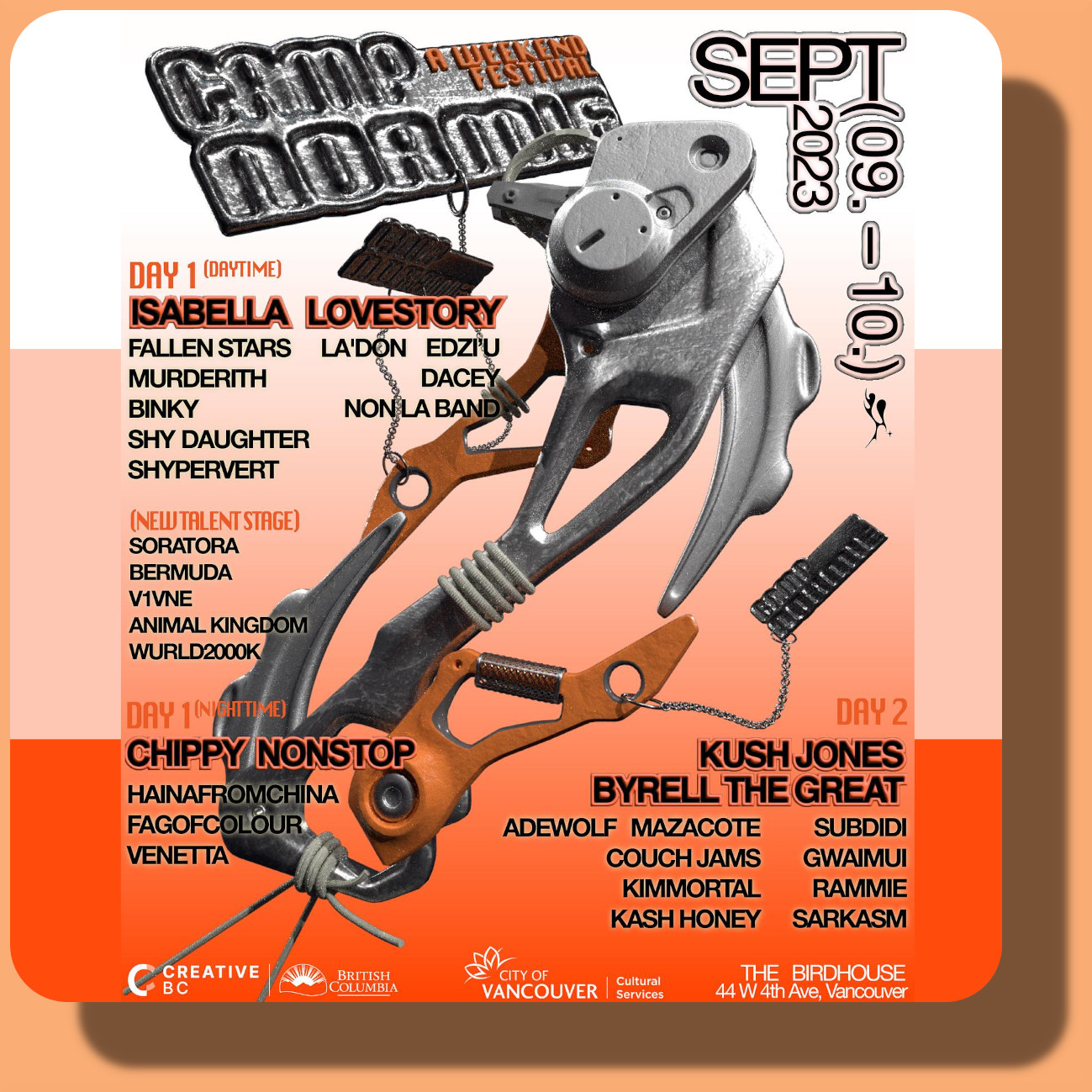 Camp Normie Festival: Sep 9-10, 2023 @ THE BIRDHOUSE, Vancouver