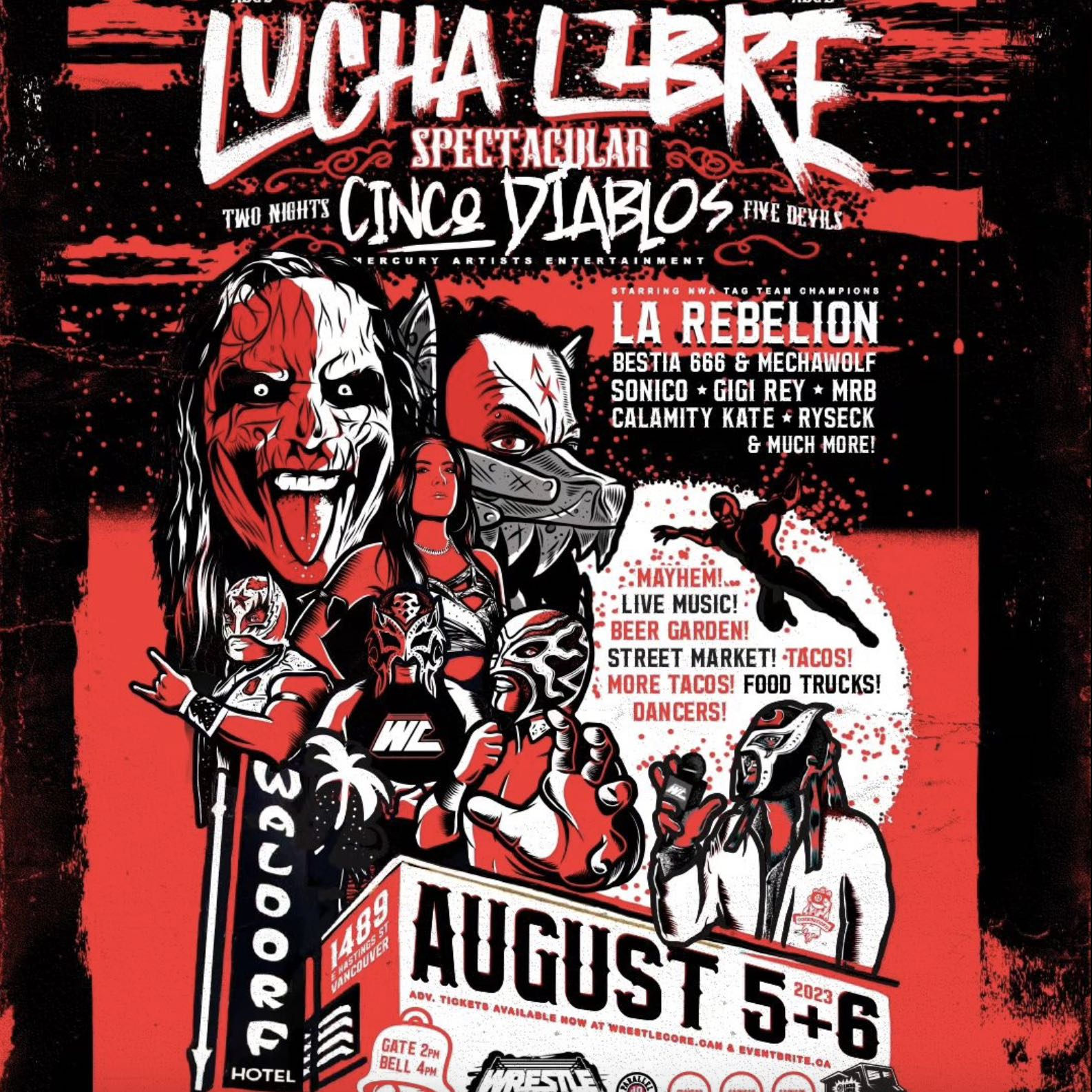 Lucha Libre Spectacular: Cinco Diablos in East Vancouver | August 5th-6th