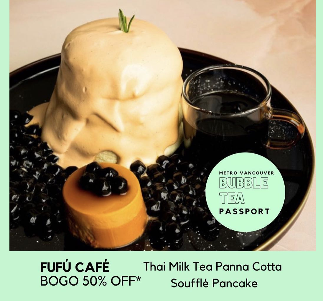 Bubble Tea Passport Event at Fufu Pancake Cafe - Vancouver, BC | August 1-14